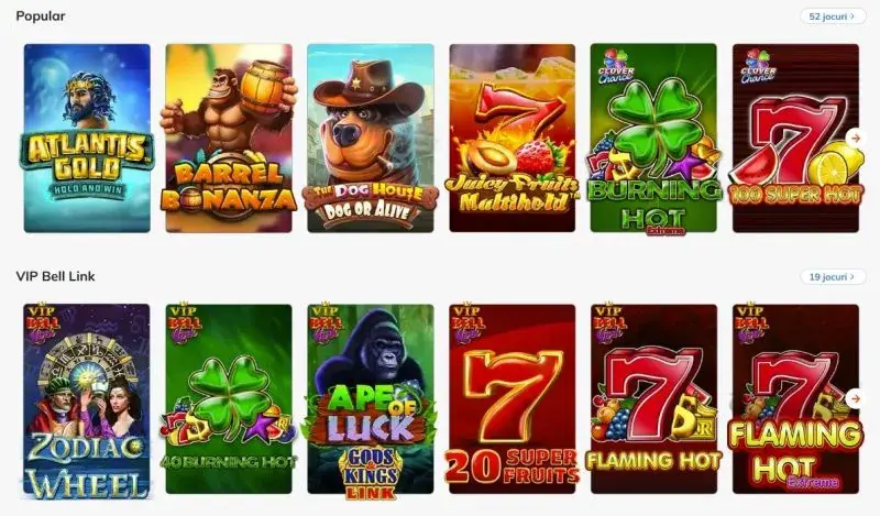 Sectiunea de sloturi de la Luck Casino
